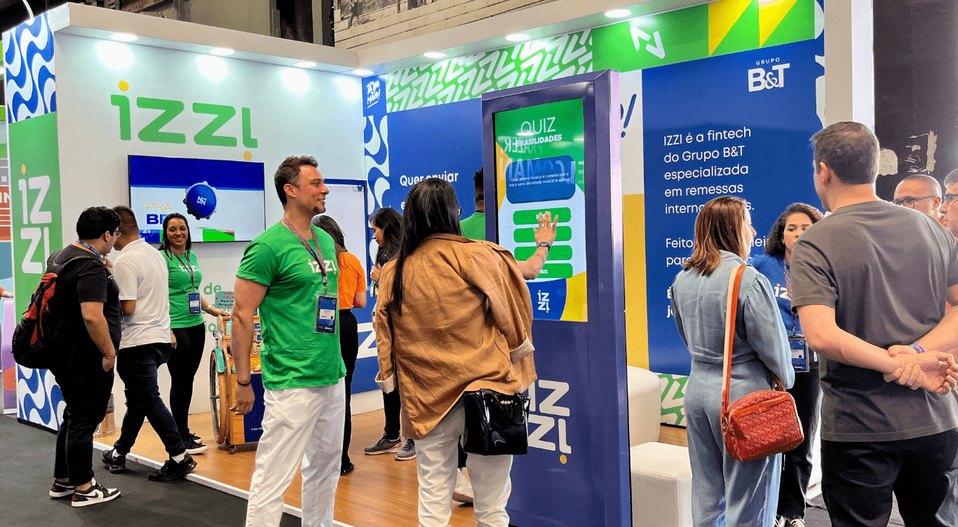 Estande do IZZI Remessas no Rio Innovation Week
